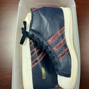 Adidas Navy and Pink Sneakers